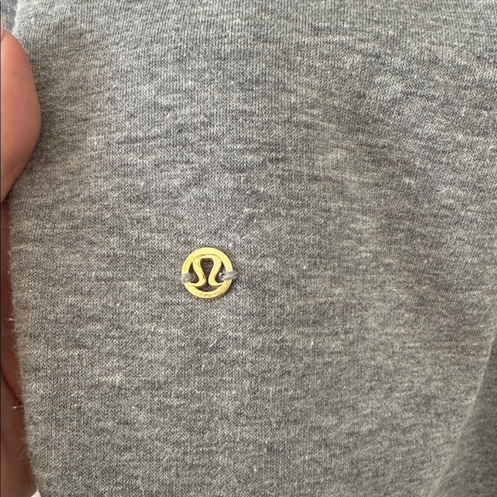 lululemon athletica Gray Zip-Up Sweater with Gold Hardware and Velour Lined - Picture 6 of 6
